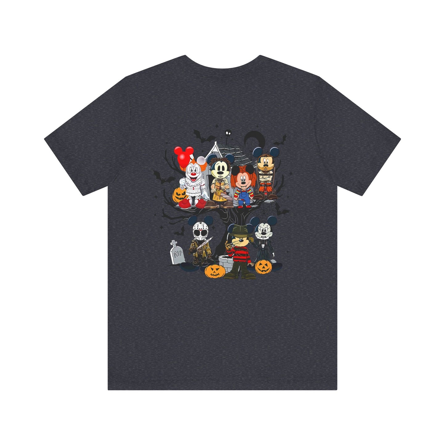 Mickey Halloween (front and back) Jersey Short Sleeve Tee