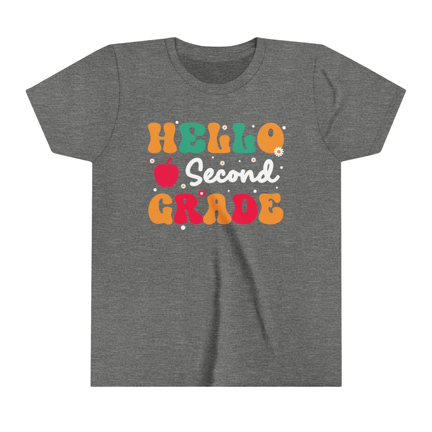 Hello Second Grade Youth Short Sleeve Tee