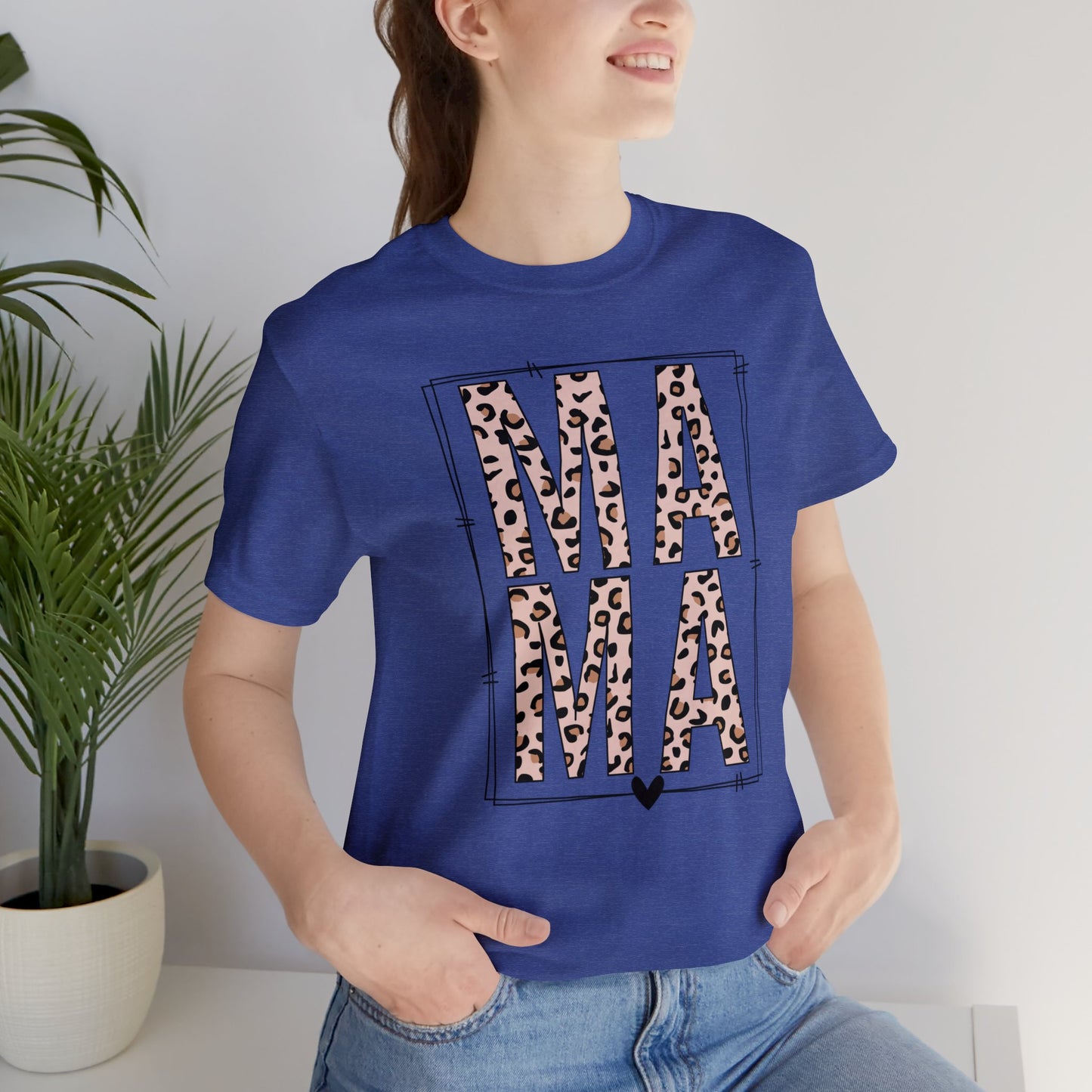 MAMA Leopard print short sleeve tshirt