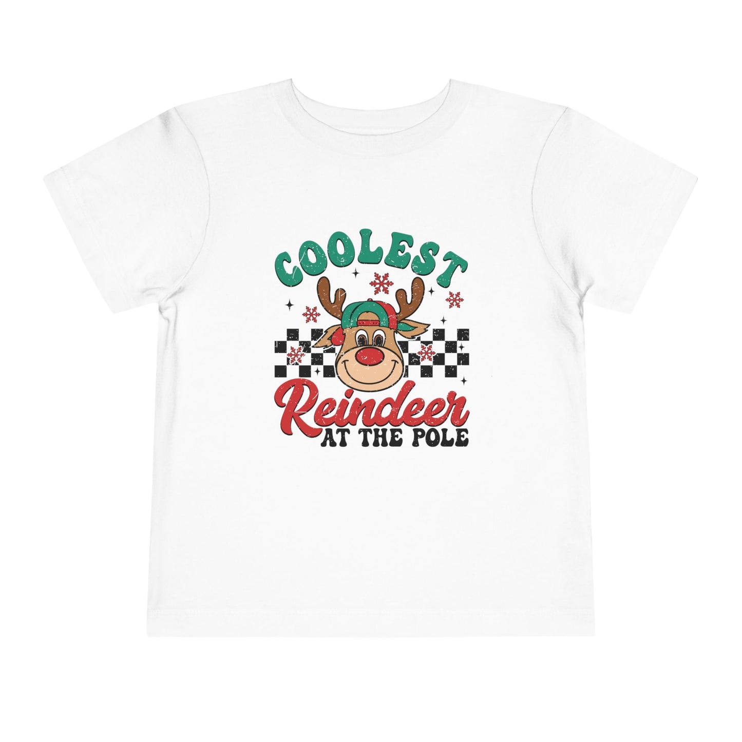 Coolest Reindeer at the Pole Toddler Short Sleeve Tee