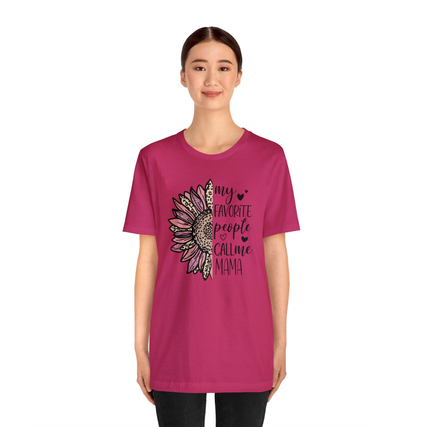 My Favorite People Call Me Mama Sunflower short sleeve tshirt