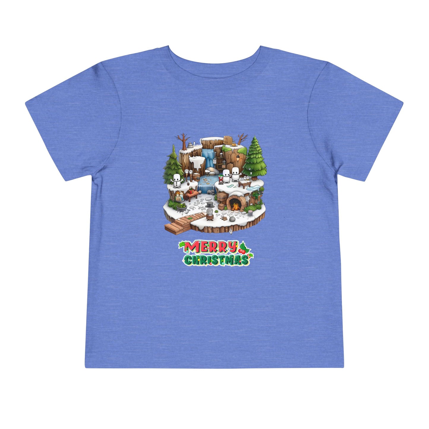 Merry Christmas Mine-craft Toddler Short Sleeve Tee