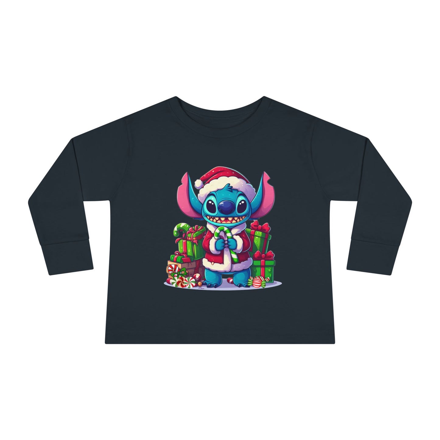 Christmas-Stitch Toddler Long Sleeve Tee