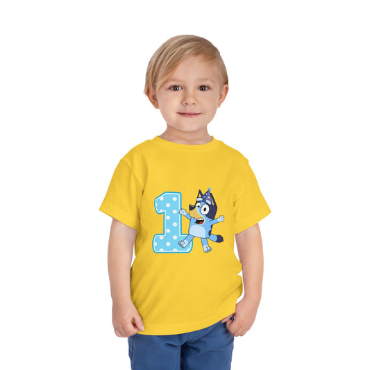 #1 Birthday Toddler Short Sleeve Tee