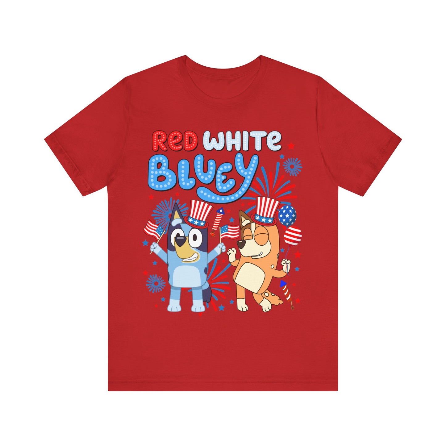 Red, White & Bluey Jersey Short Sleeve Tee