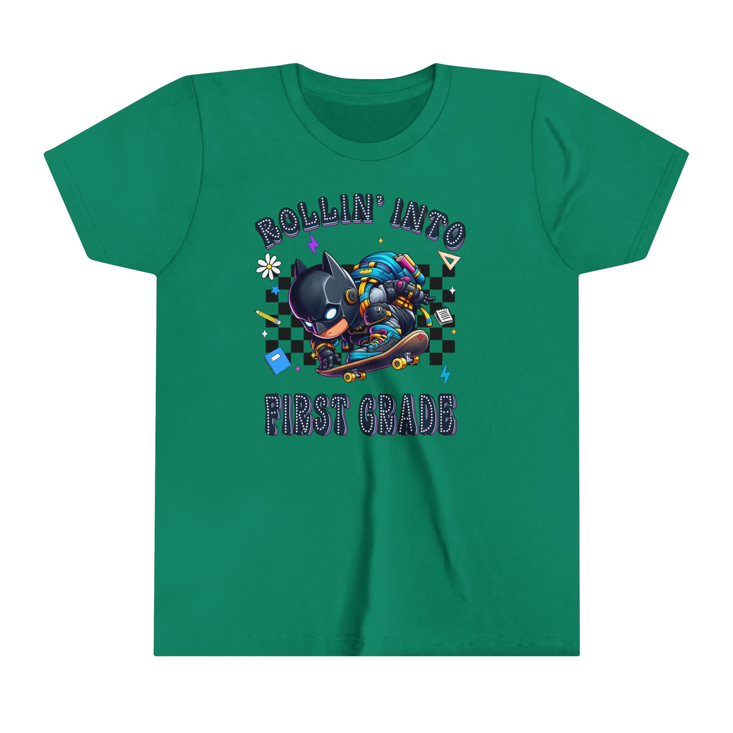 BATMAN - Rollin' Into 1st Grade Youth Short Sleeve Tee