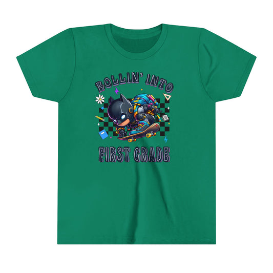 BATMAN - Rollin' Into 1st Grade Youth Short Sleeve Tee
