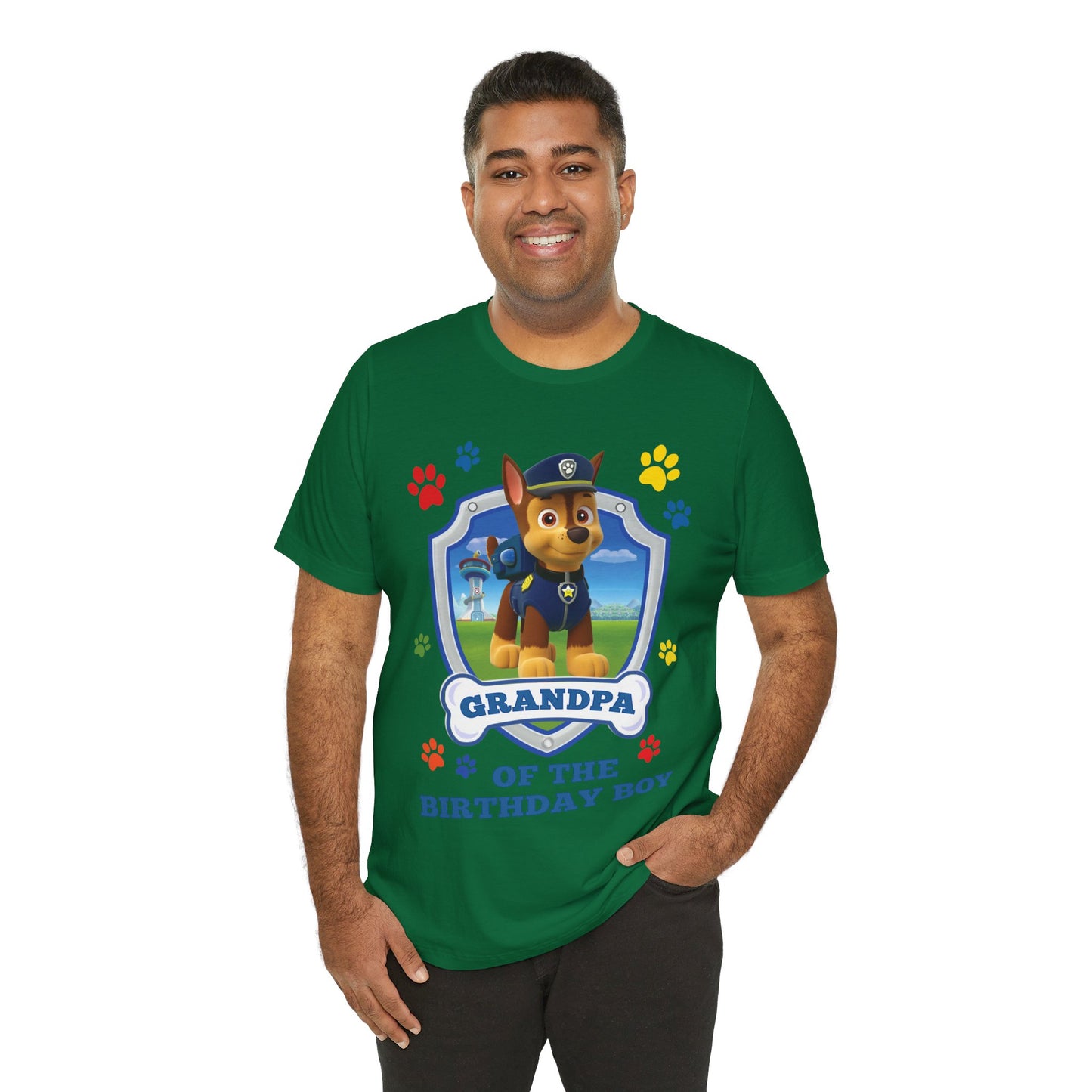 Grandpa of the Birthday Boy Jersey Short Sleeve Tee