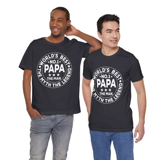 World's No. 1 Papa Jersey Short Sleeve Tee