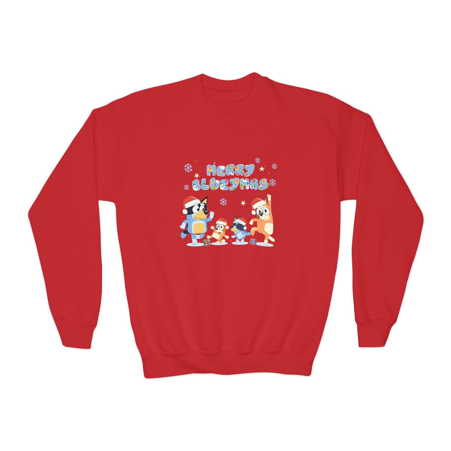 Merry Blue-y-mas Youth Crewneck Sweatshirt