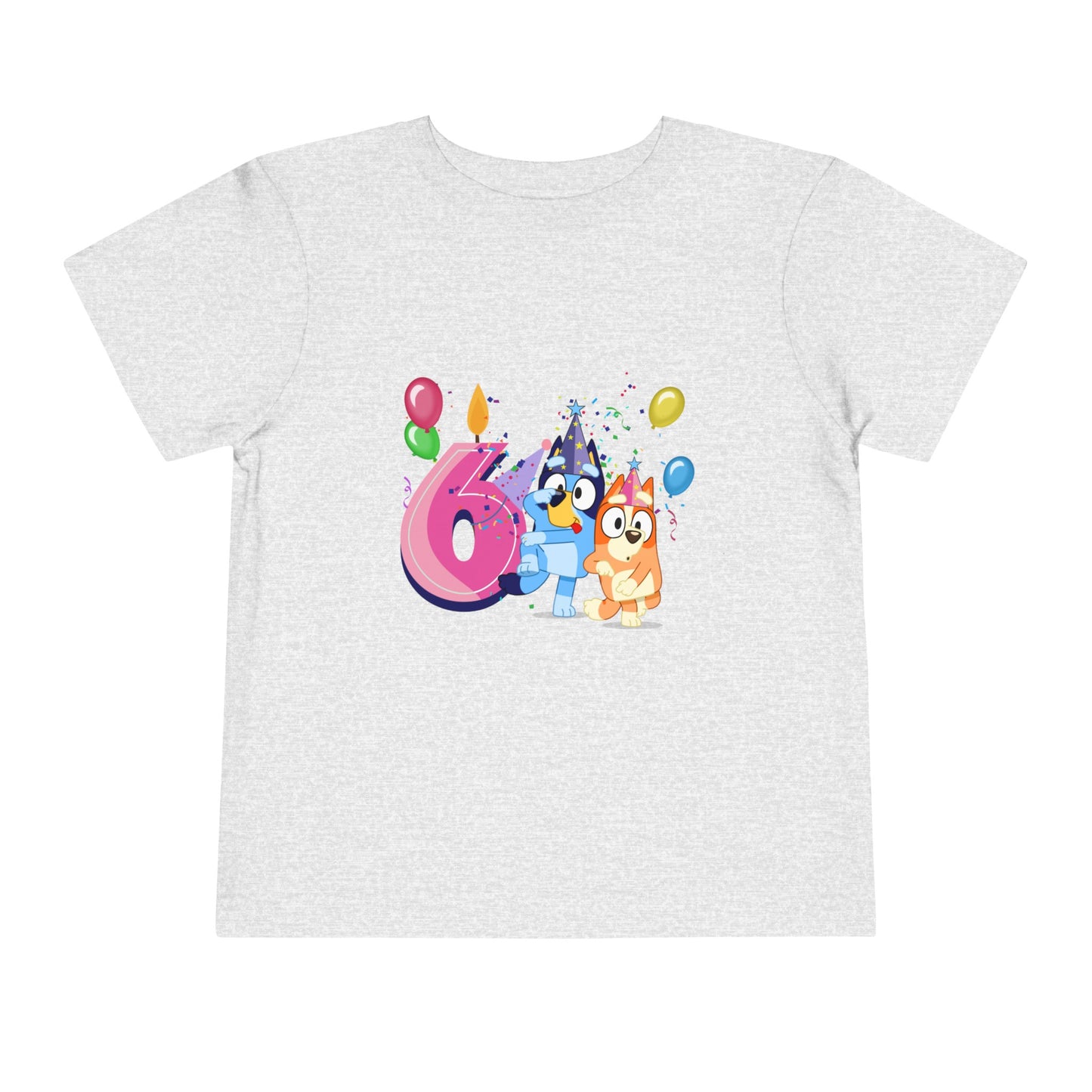 6th Birthday Toddler Short Sleeve Tee