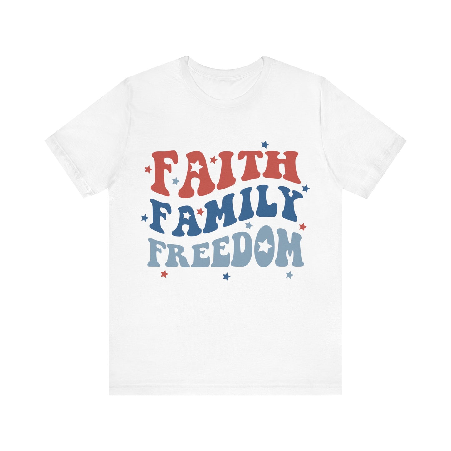 FAITH FAMILY FREEDOM Jersey Short Sleeve Tee