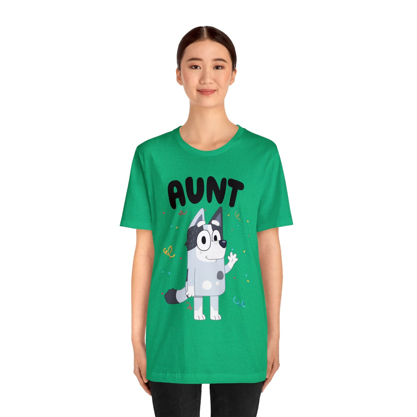 Aunt Bluey Birthday short sleeve Tshirt