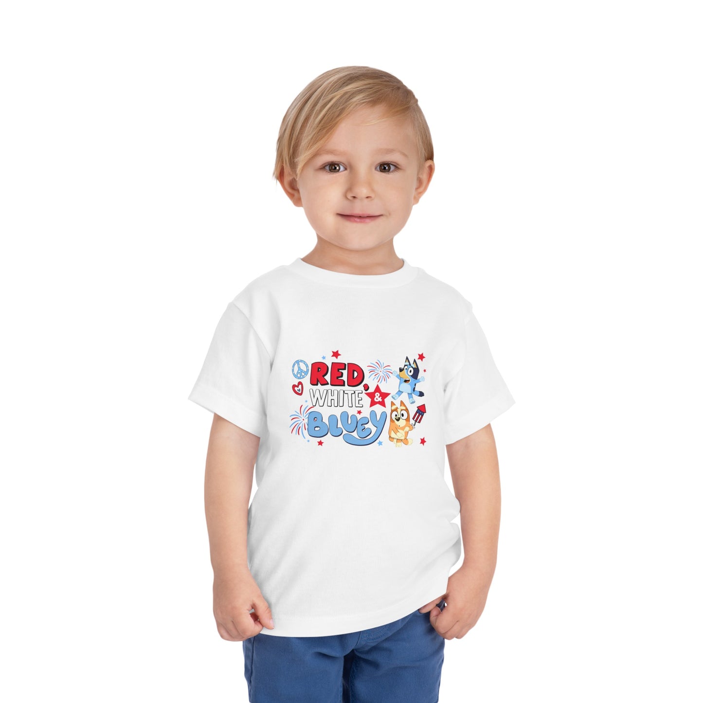 Red, White & Bluey Toddler Short Sleeve Tee