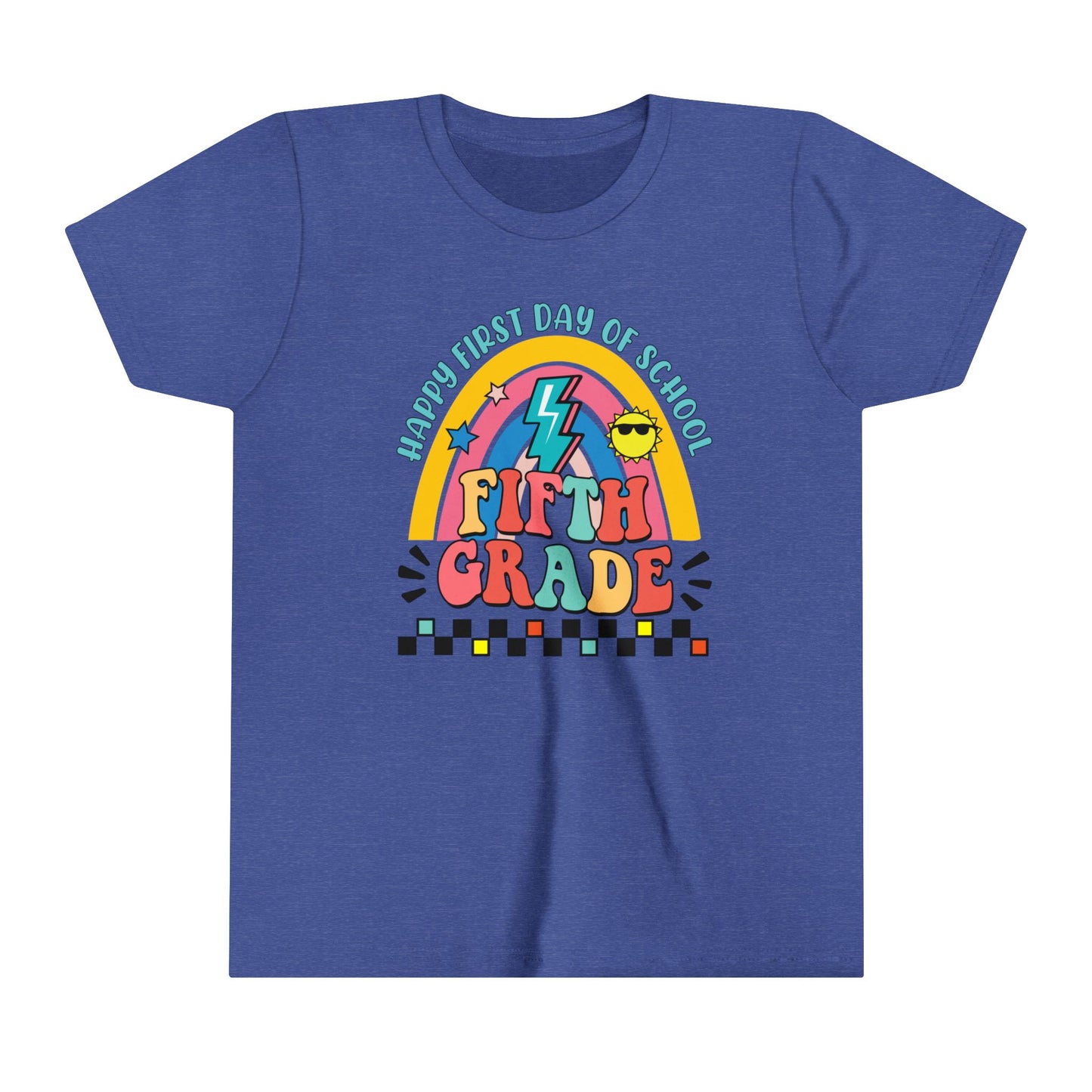 Happy First day of School - 5th Grade Youth Short Sleeve Tee