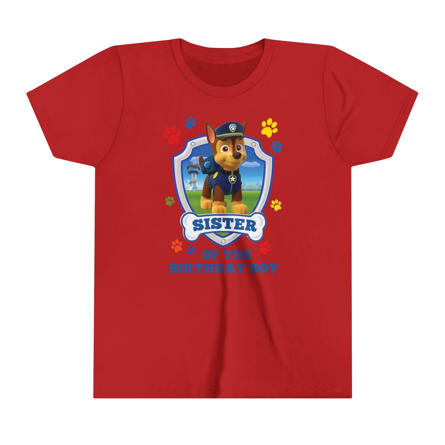 Sister of the Birthday Boy Youth Short Sleeve Tee