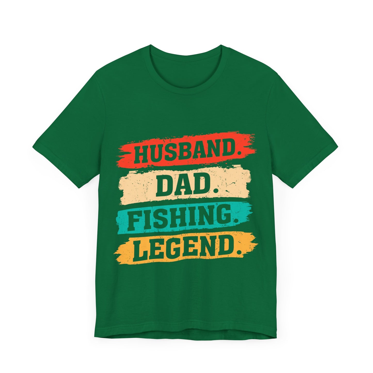 Husband Dad Fishing Legend Jersey Short Sleeve Tee