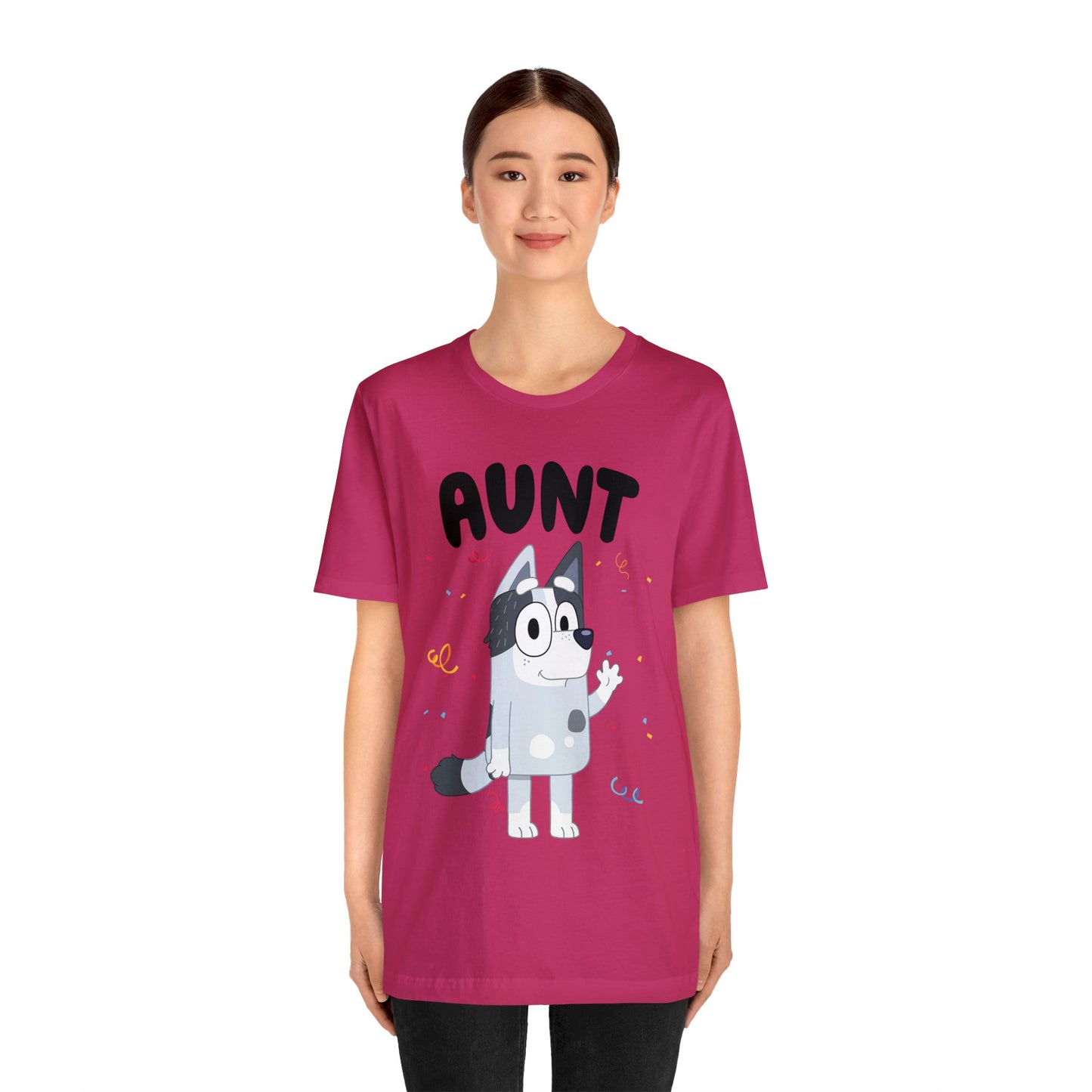 Aunt Bluey Birthday short sleeve Tshirt