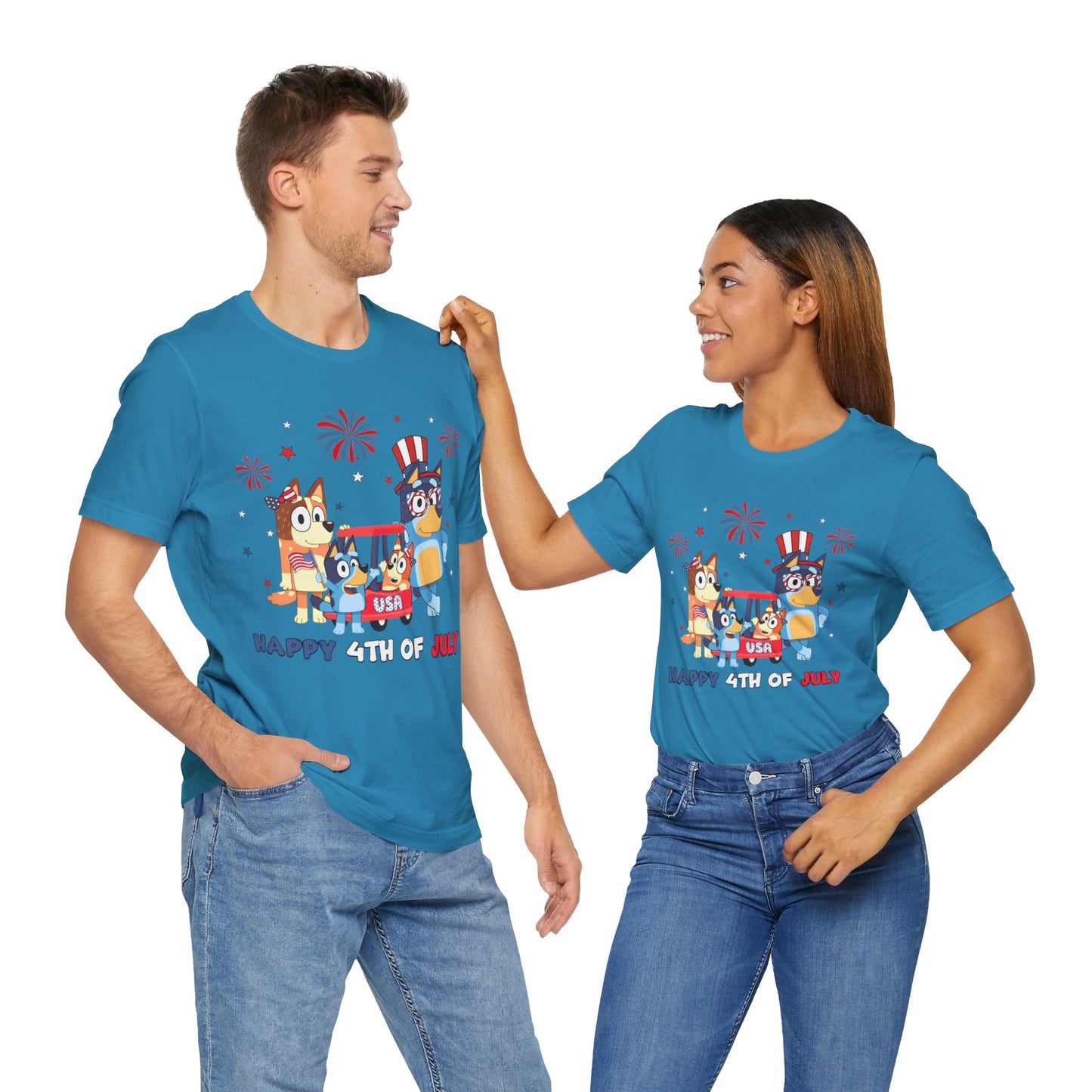 Happy 4th of July Jersey Short Sleeve Tee