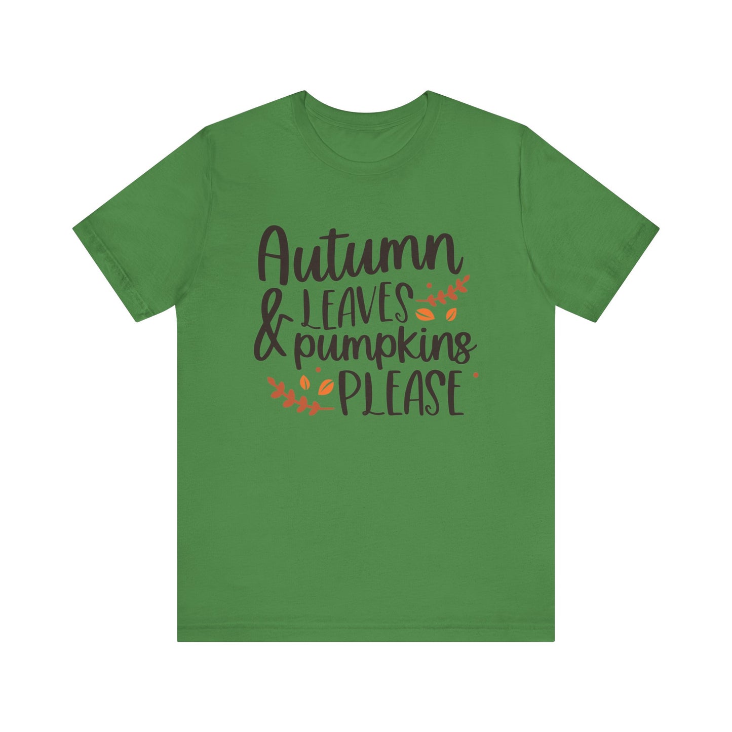Autumn Leaves & Pumpkins Please Jersey Short Sleeve Tee