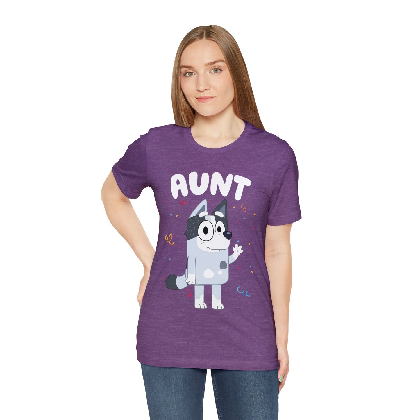 Aunt Bluey Birthday short sleeve Tshirt