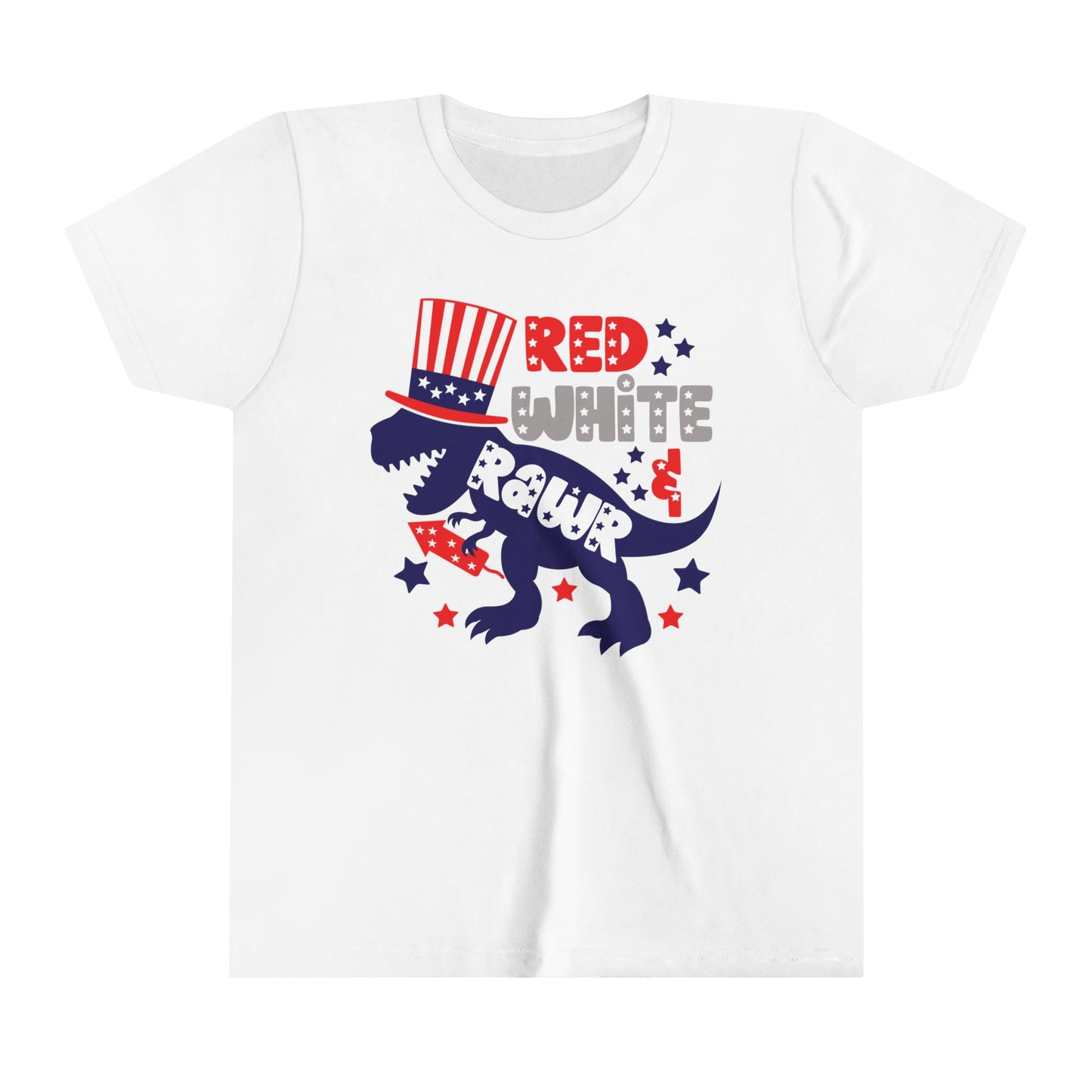 Red White & Rawr Youth Short Sleeve Tee