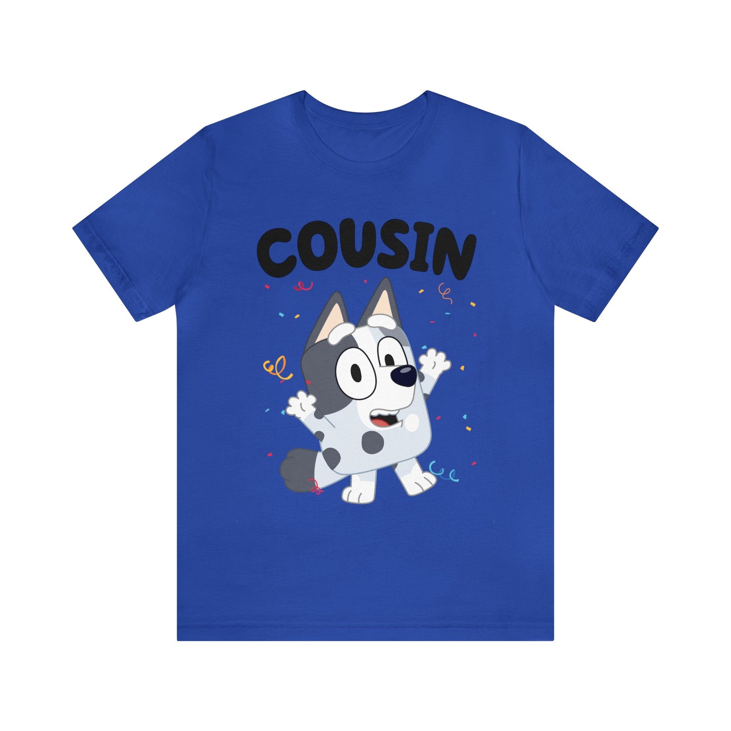 Cousin Muffin Bluey Birthday short sleeve Tshirt