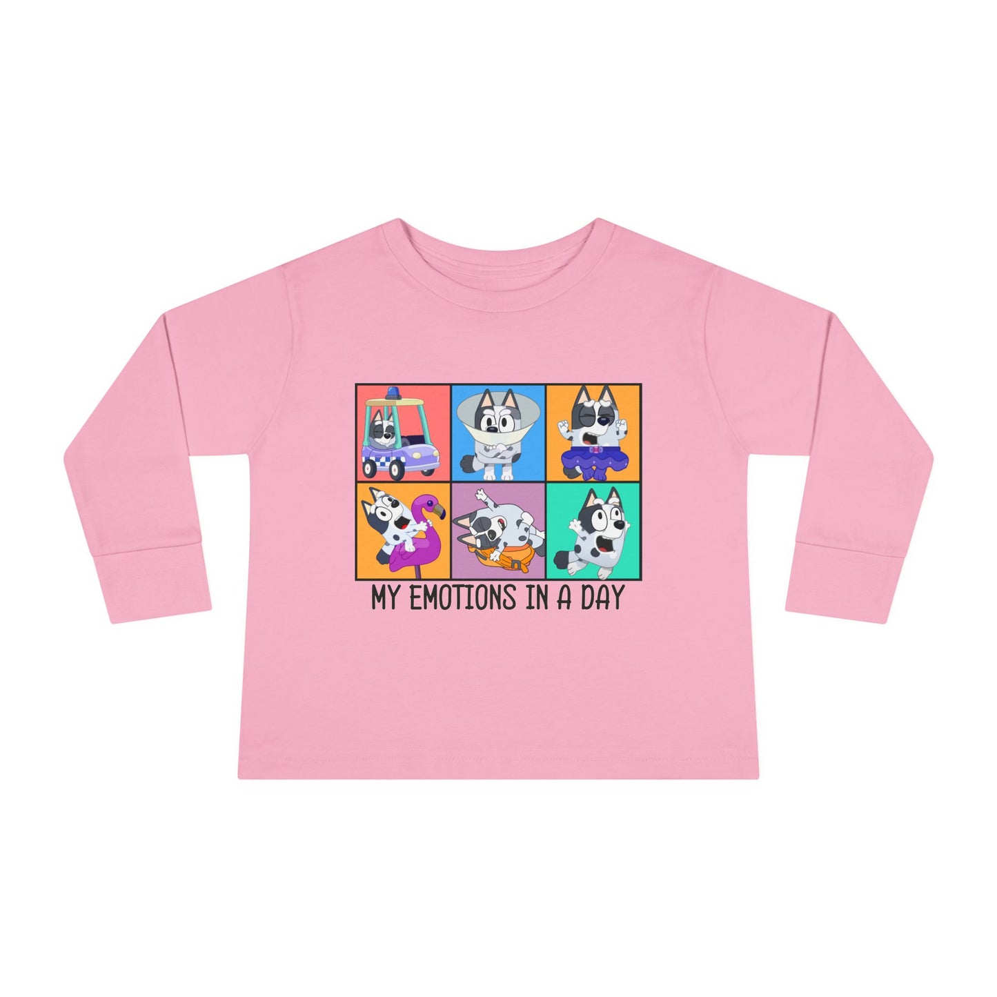 My emotions in a day Toddler Long Sleeve Tee