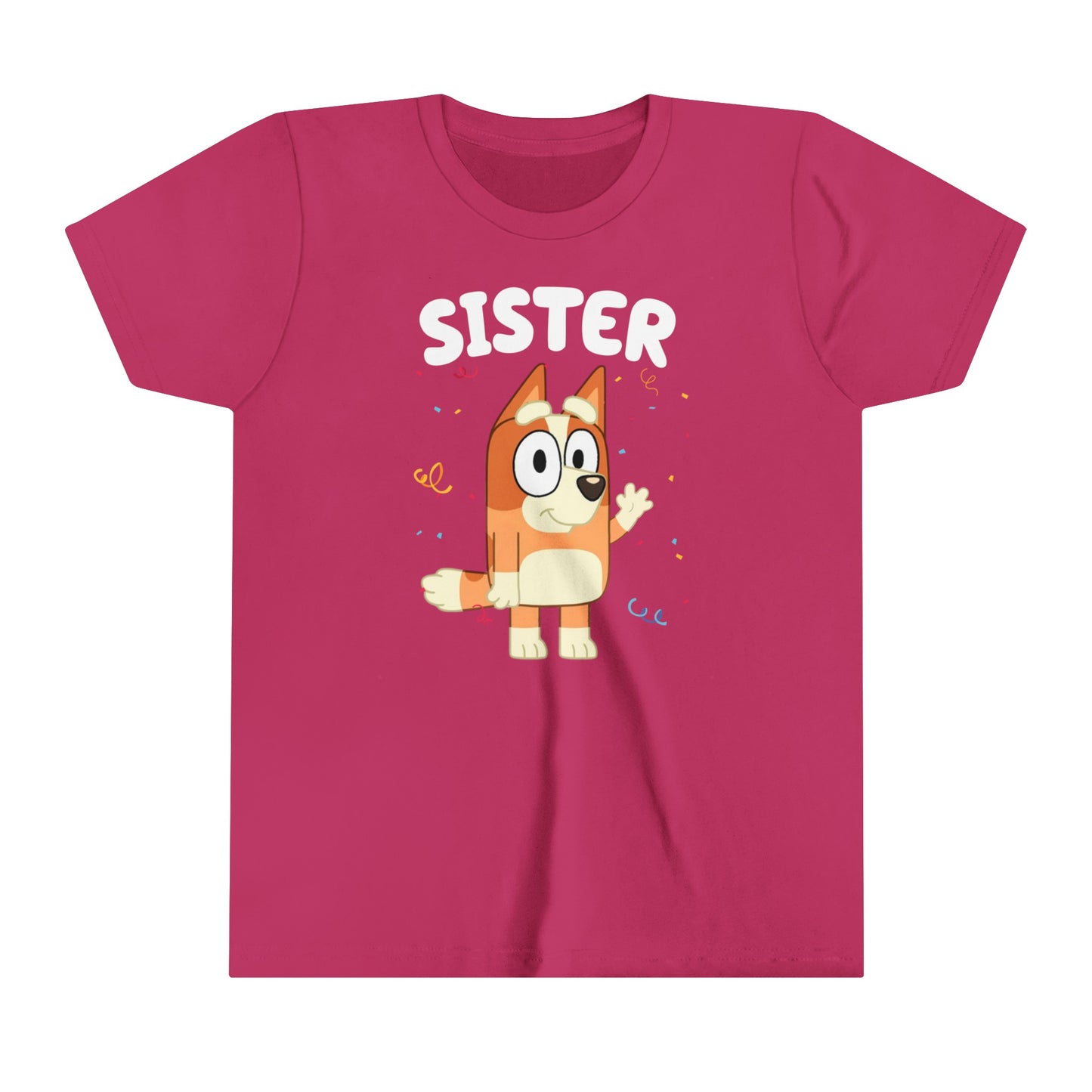 Sister Bluey Birthday youth short sleeve Tshirt