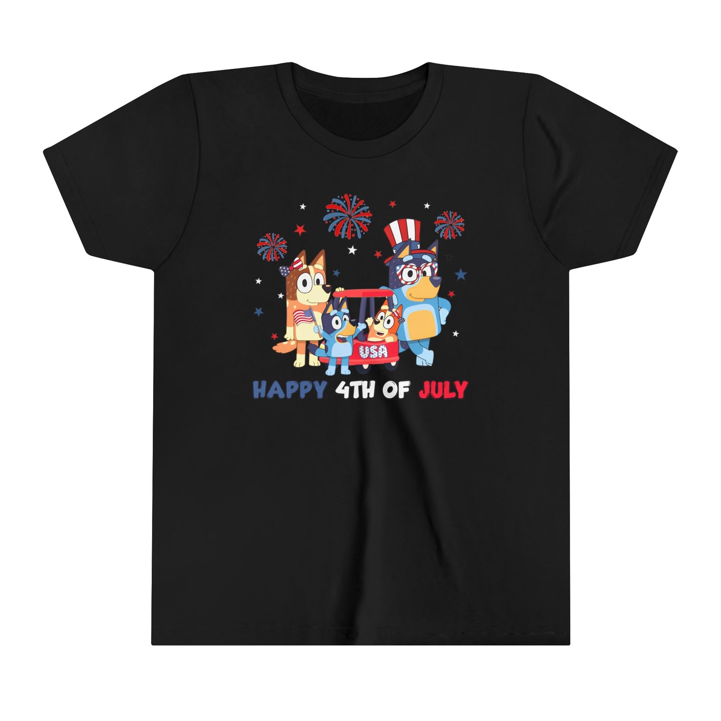 Happy 4th of July Youth Short Sleeve Tee