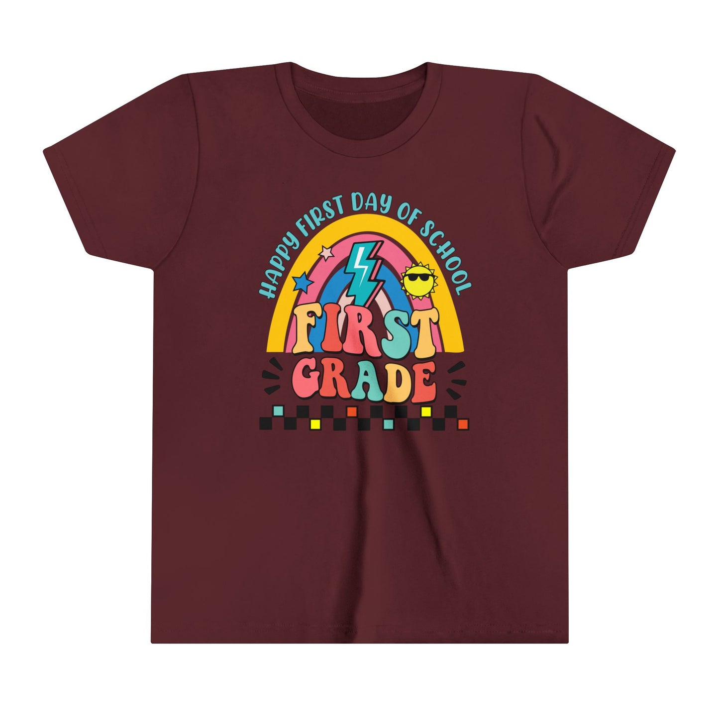 Happy First Day of School - 1st Grade Youth Short Sleeve Tee