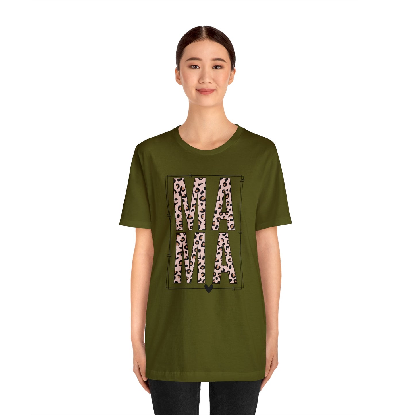 MAMA Leopard print short sleeve tshirt