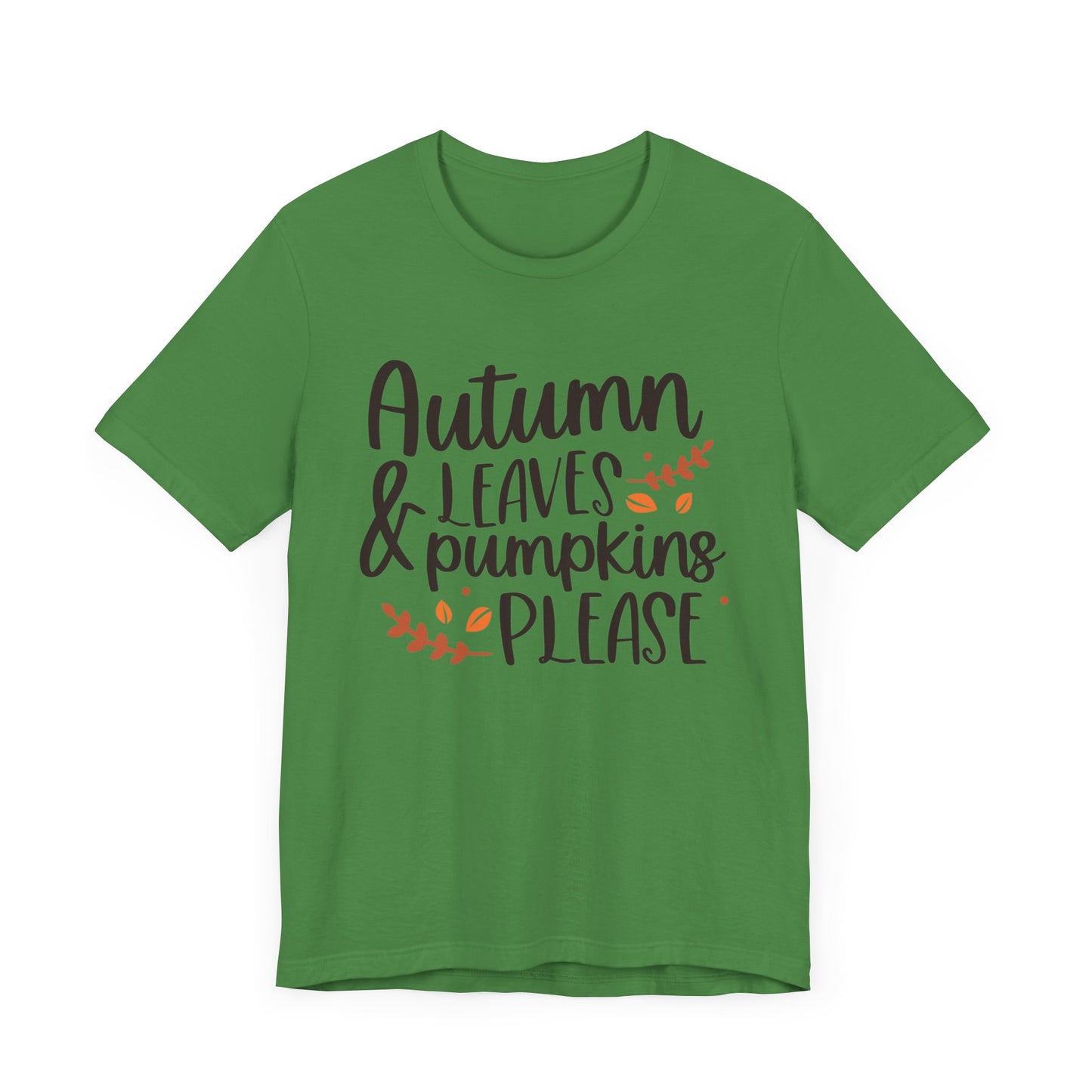 Autumn Leaves & Pumpkins Please Jersey Short Sleeve Tee