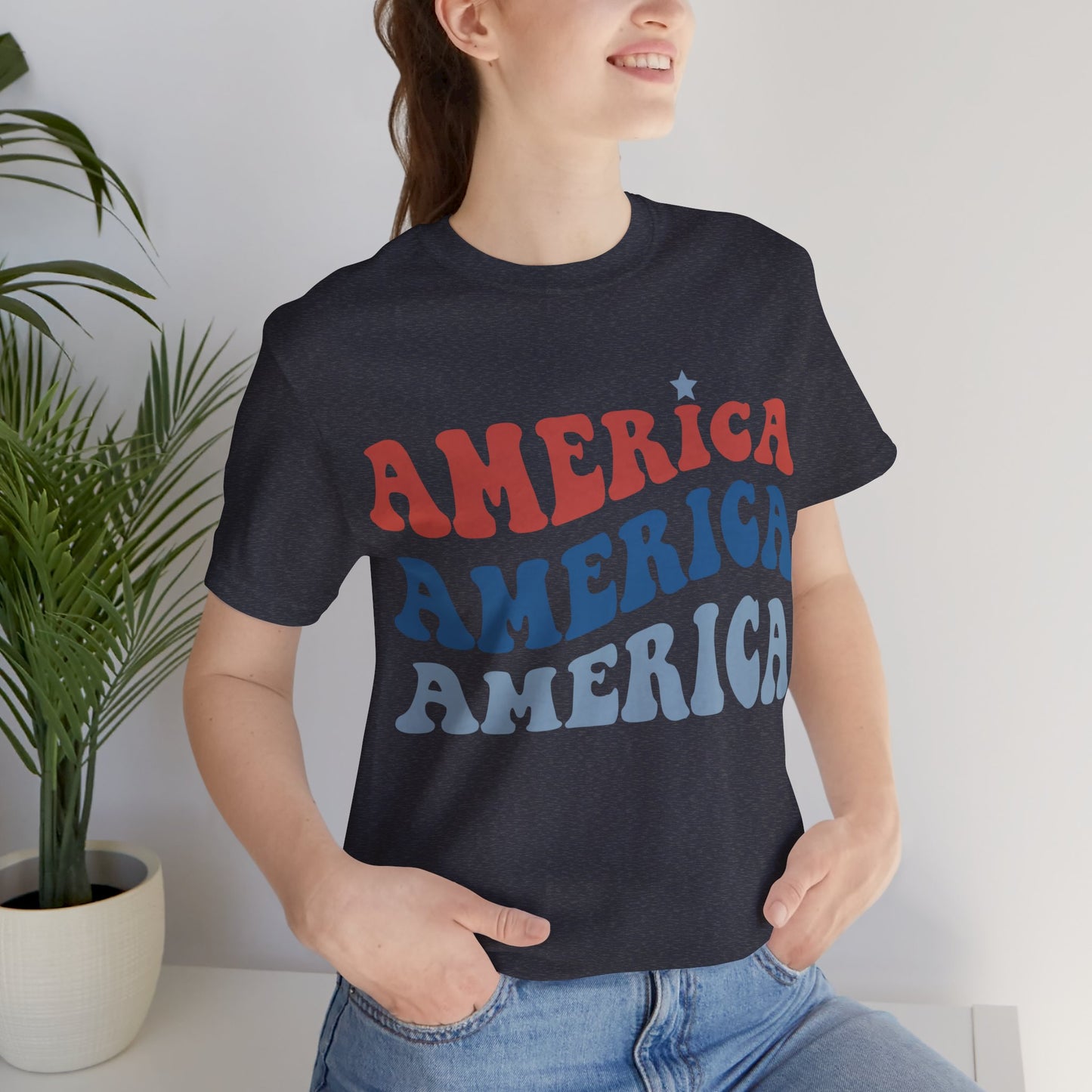 AMERICA Jersey Short Sleeve Tee