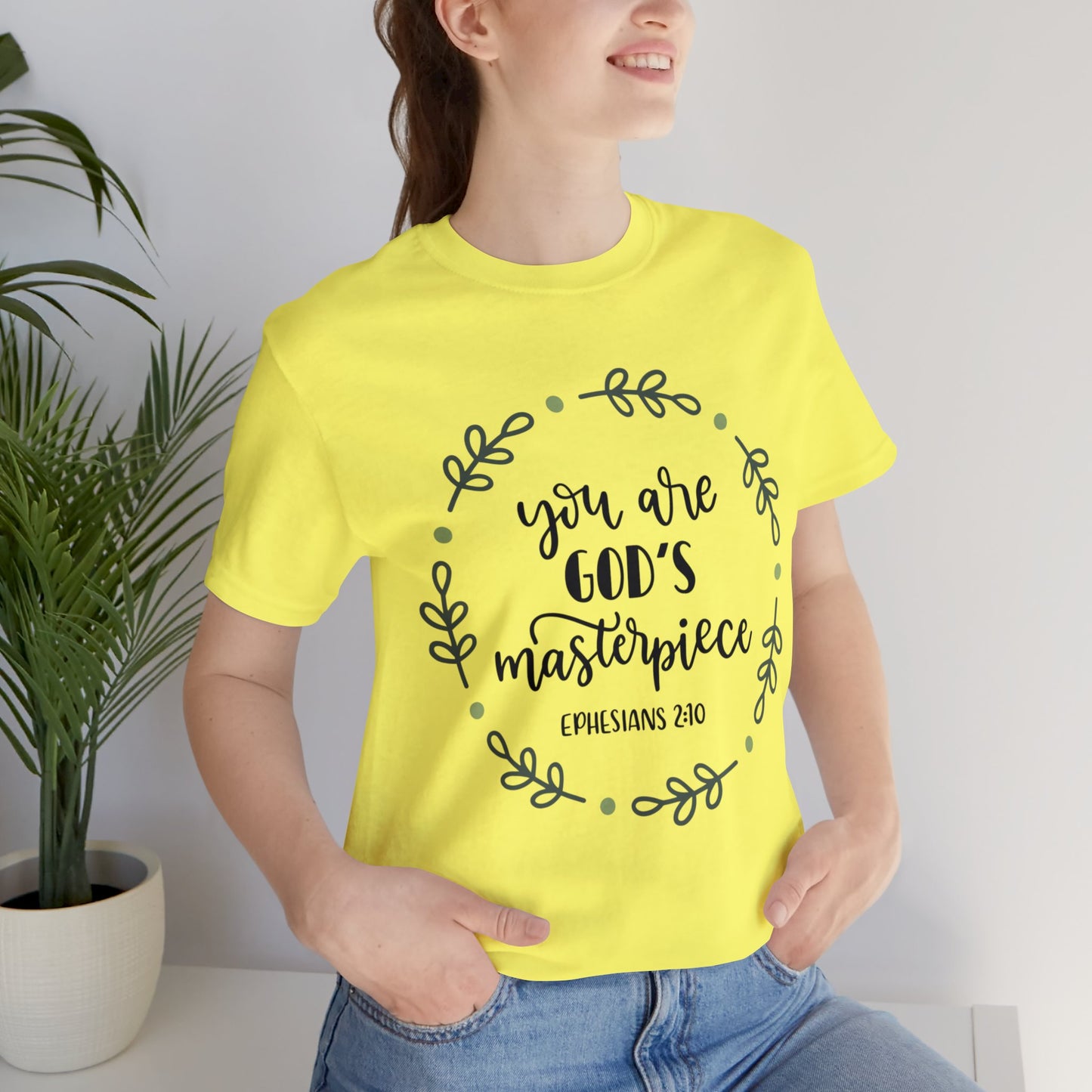 You are God's Masterpiece (front) You are Enough (back) Short Sleeve Tshirt