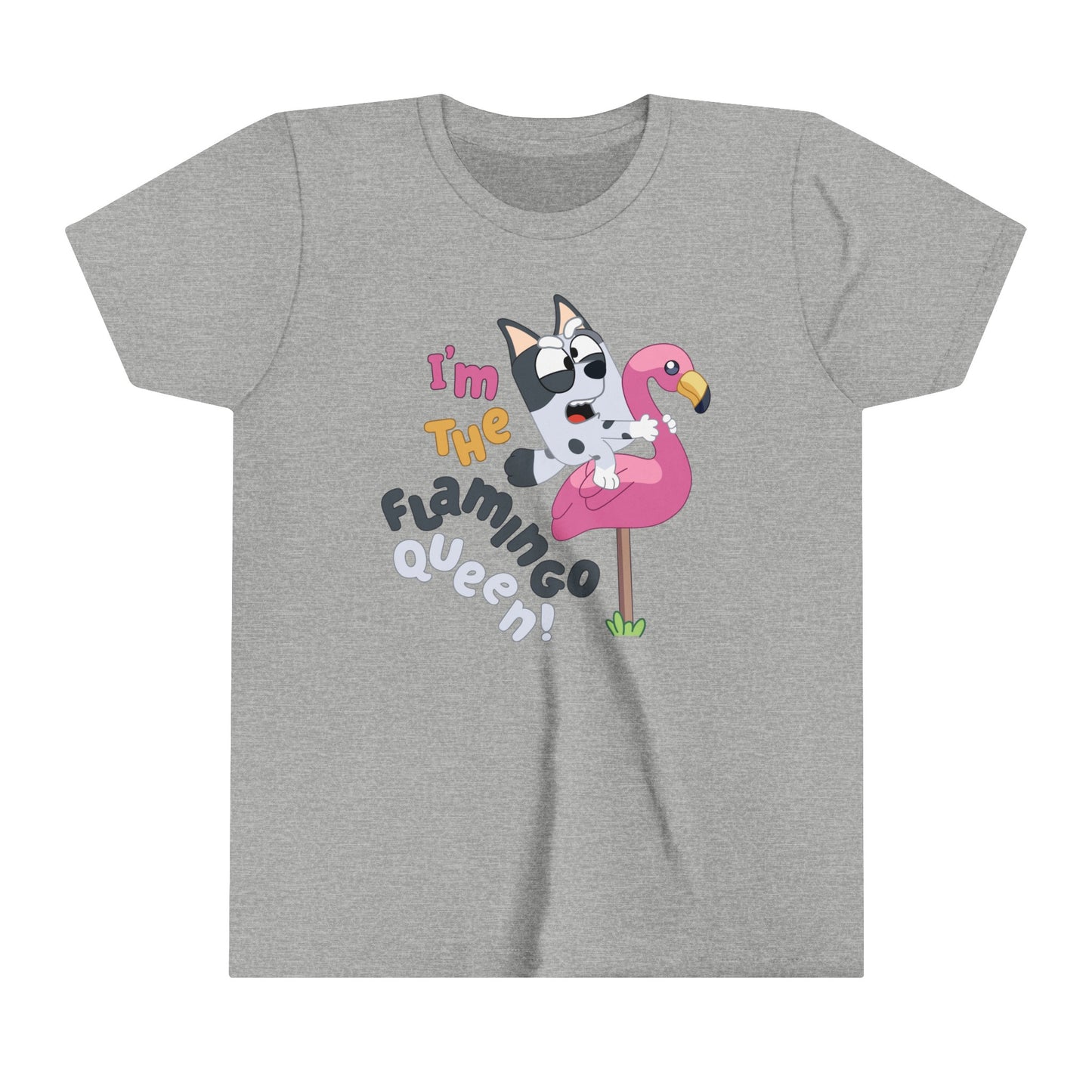 I'n the Flamingo Queen Youth Short Sleeve Tshirt