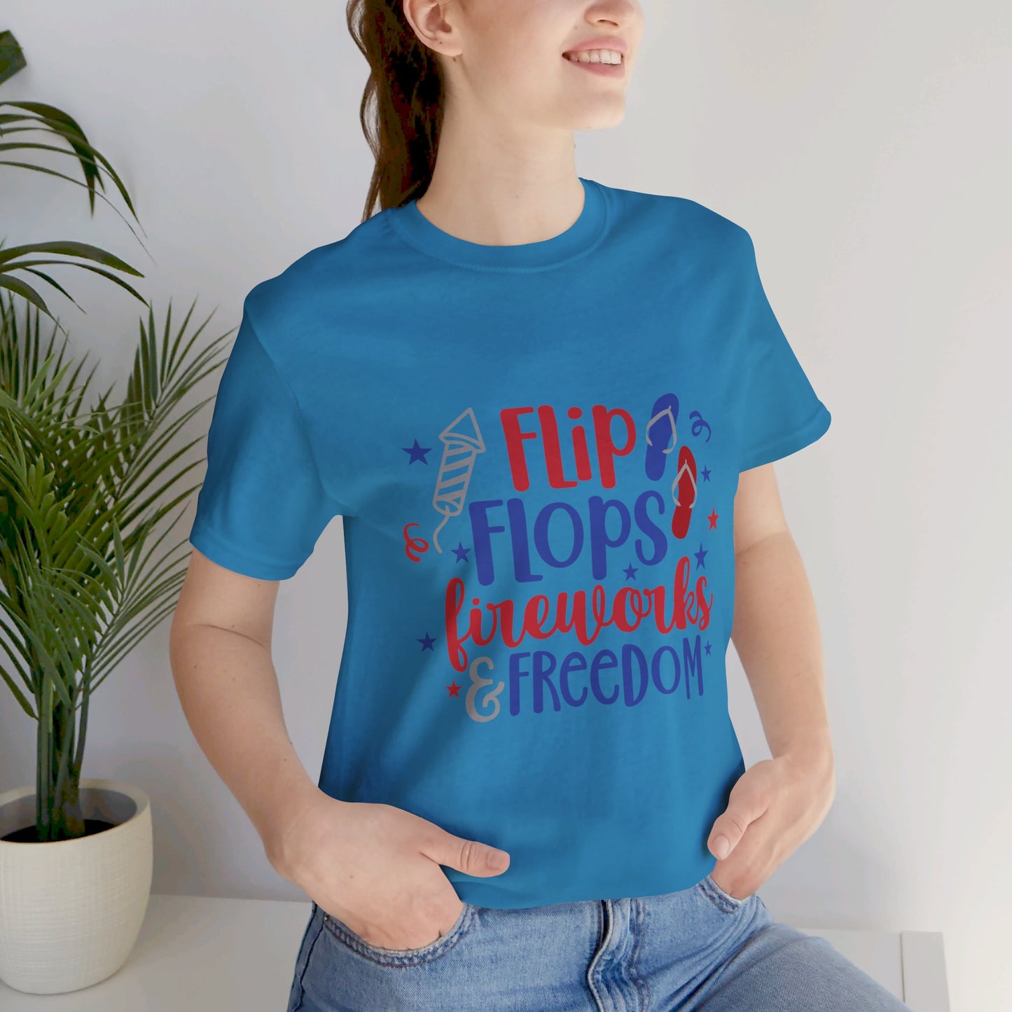 Flip Flops & Fireworks Jersey Short Sleeve Tee