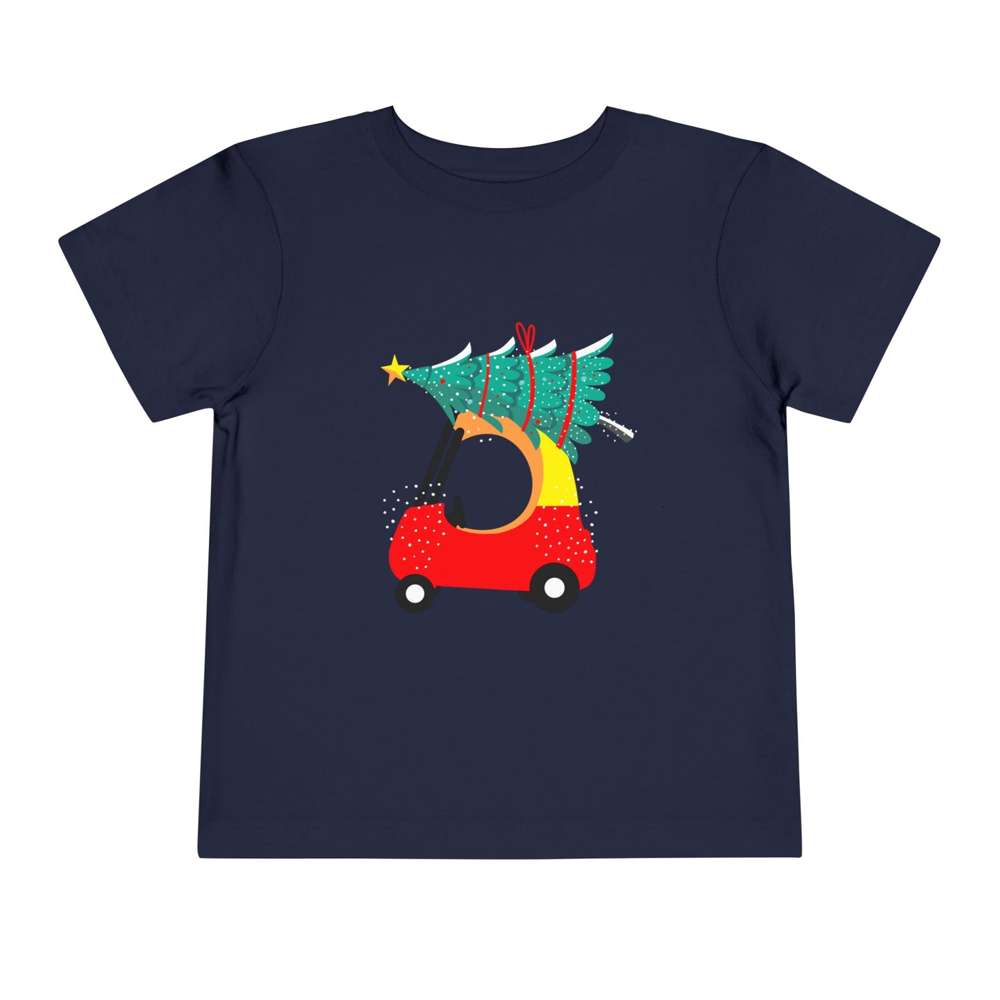 Kiddie Car with christmas tree Toddler Short Sleeve Tee