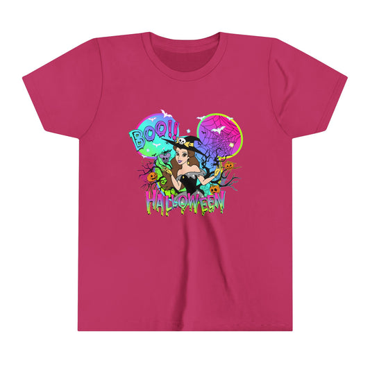 Belle Boo! Halloween Youth Short Sleeve Tee