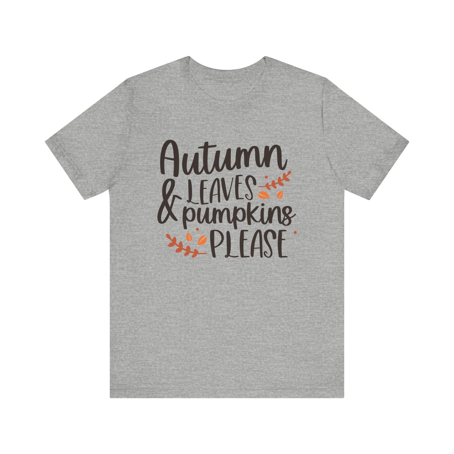 Autumn Leaves & Pumpkins Please Jersey Short Sleeve Tee
