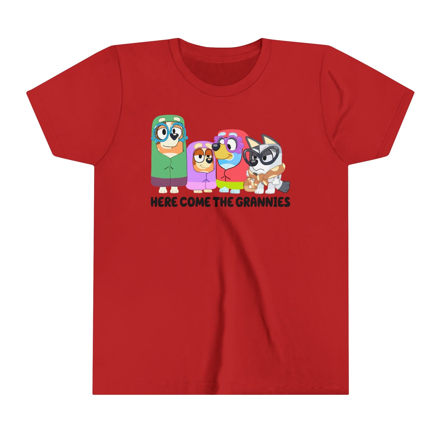 Here Comes the Grannies Youth Short Sleeve Tshirt