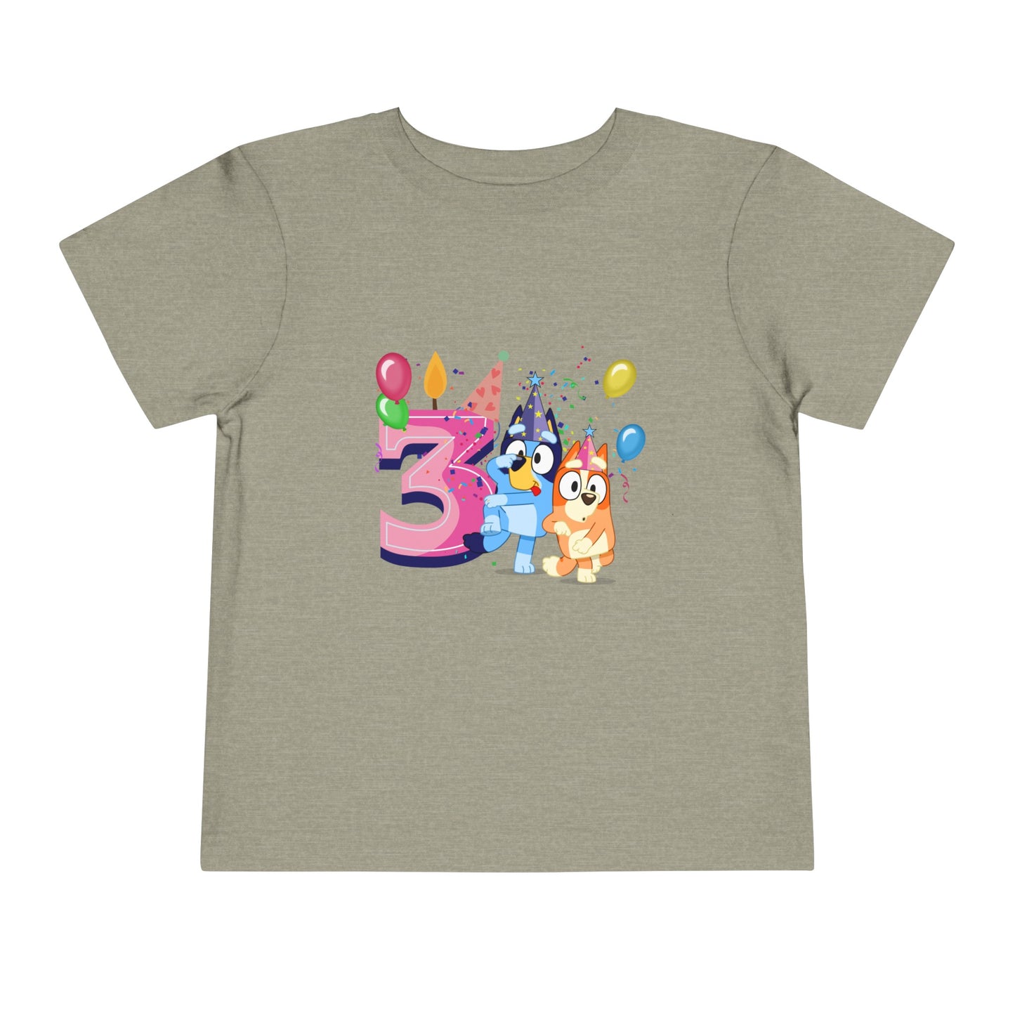 3rd Birthday Toddler Short Sleeve Tee