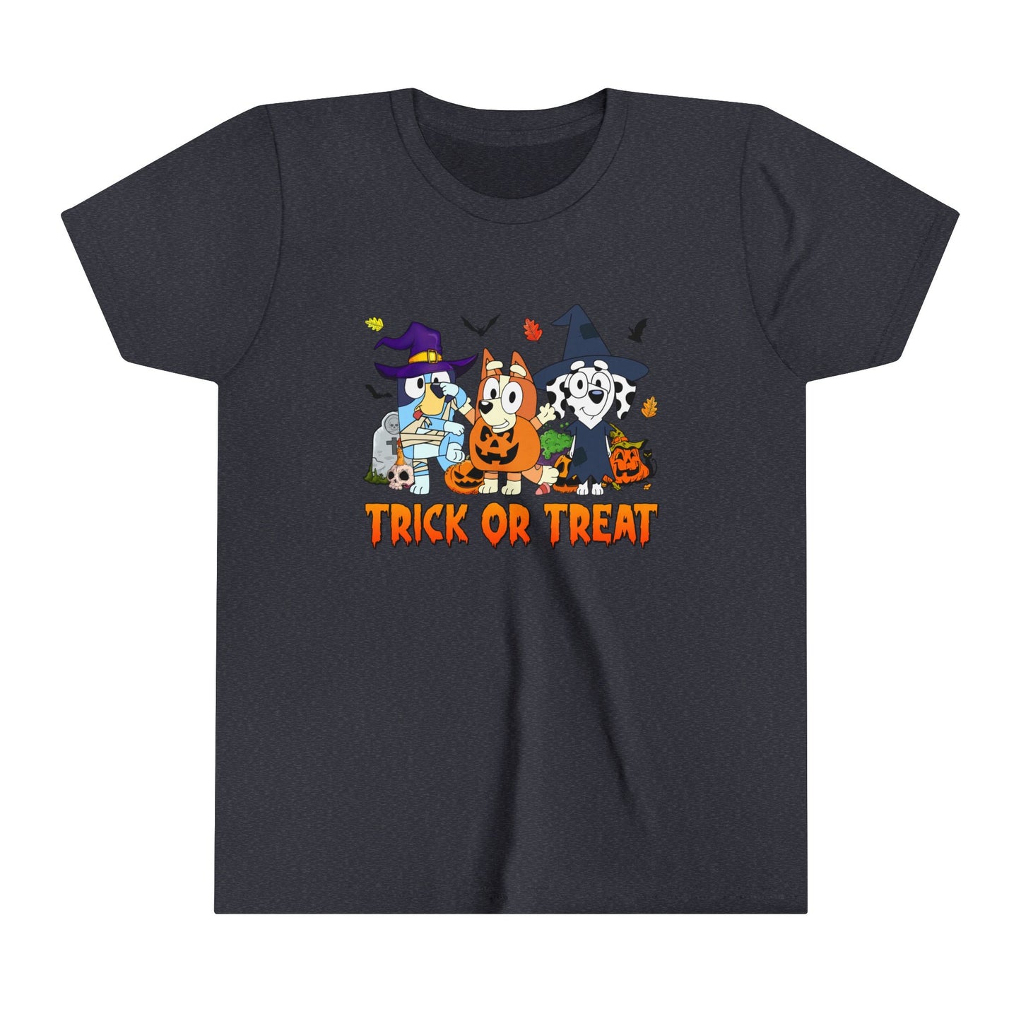 Bluey-Bingo-Chloe Trick or Treat Youth Short Sleeve Tee