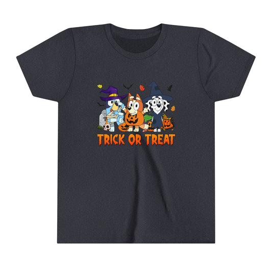 Bluey-Bingo-Chloe Trick or Treat Youth Short Sleeve Tee
