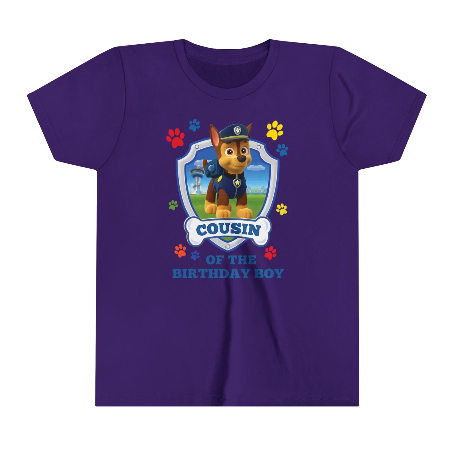 Cousin of the Birthday Boy Youth Short Sleeve Tee