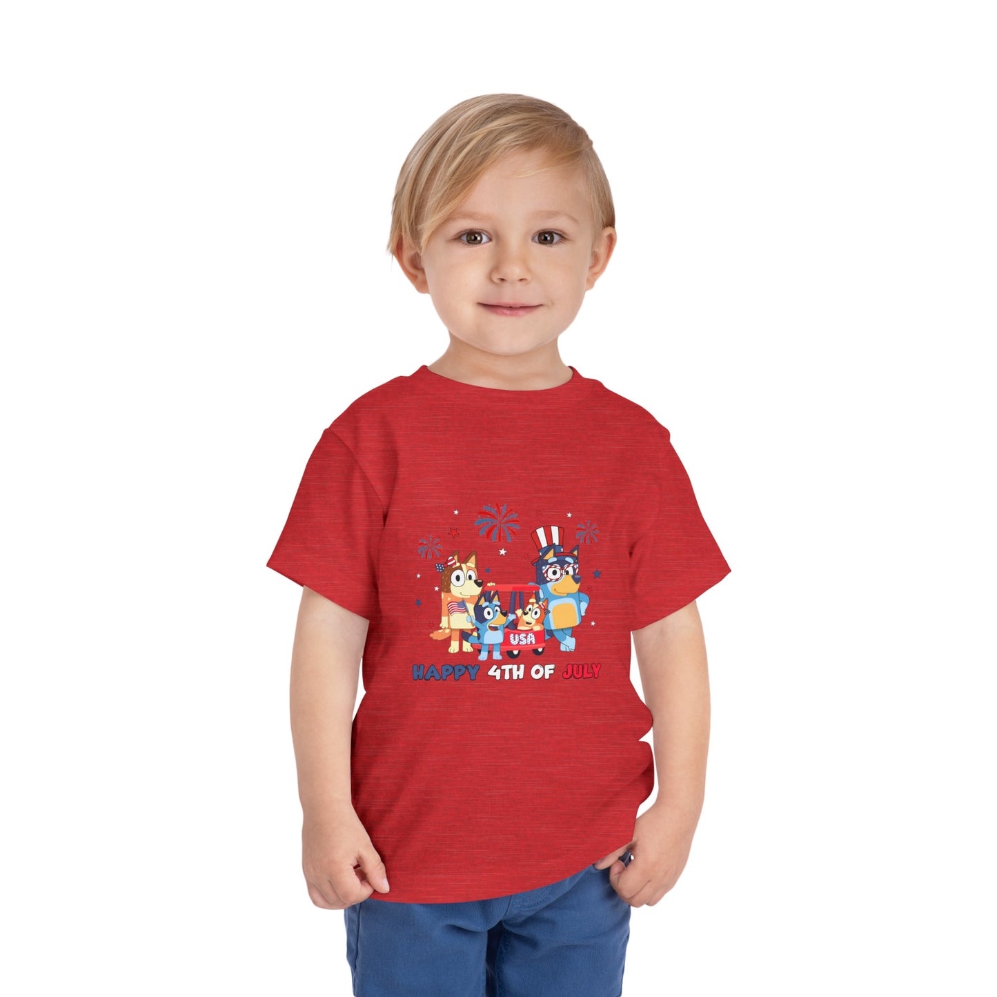 Happy 4th of July Toddler Short Sleeve Tee