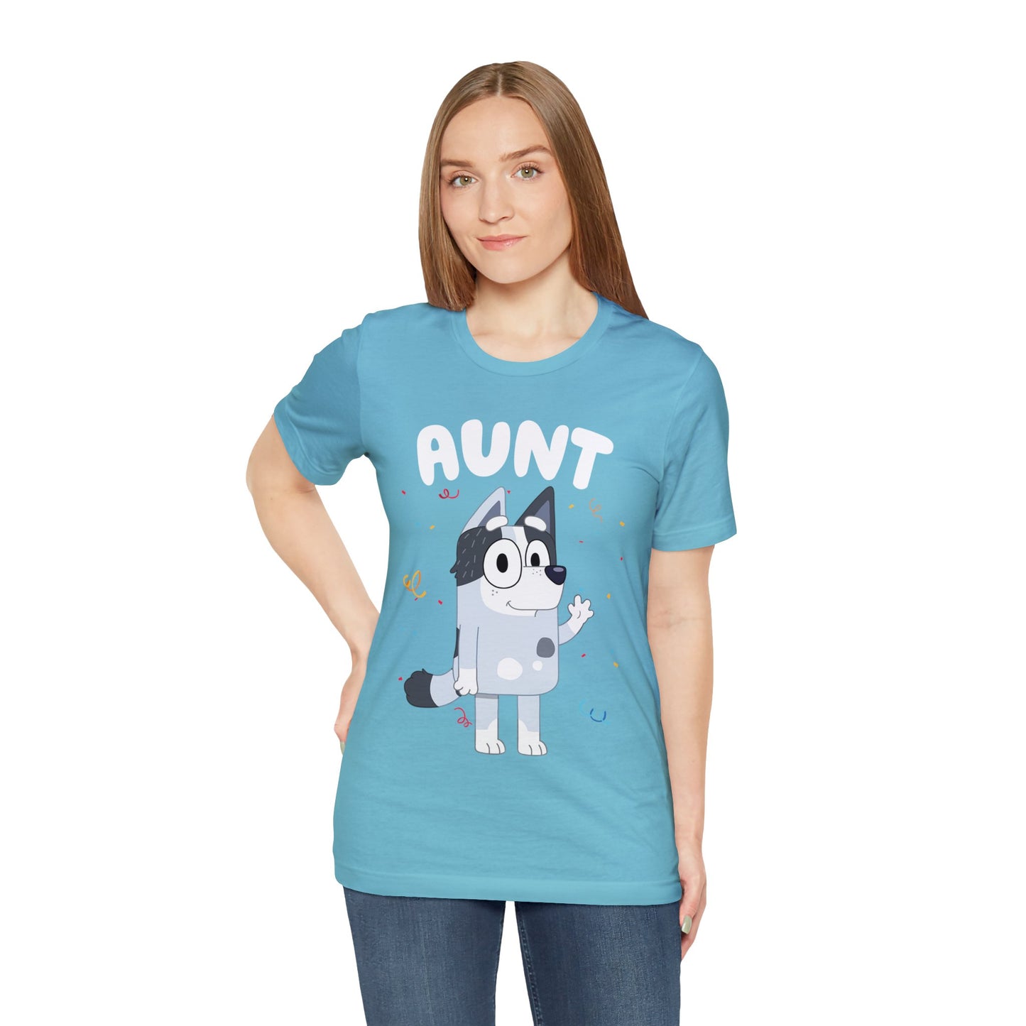 Aunt Bluey Birthday short sleeve Tshirt