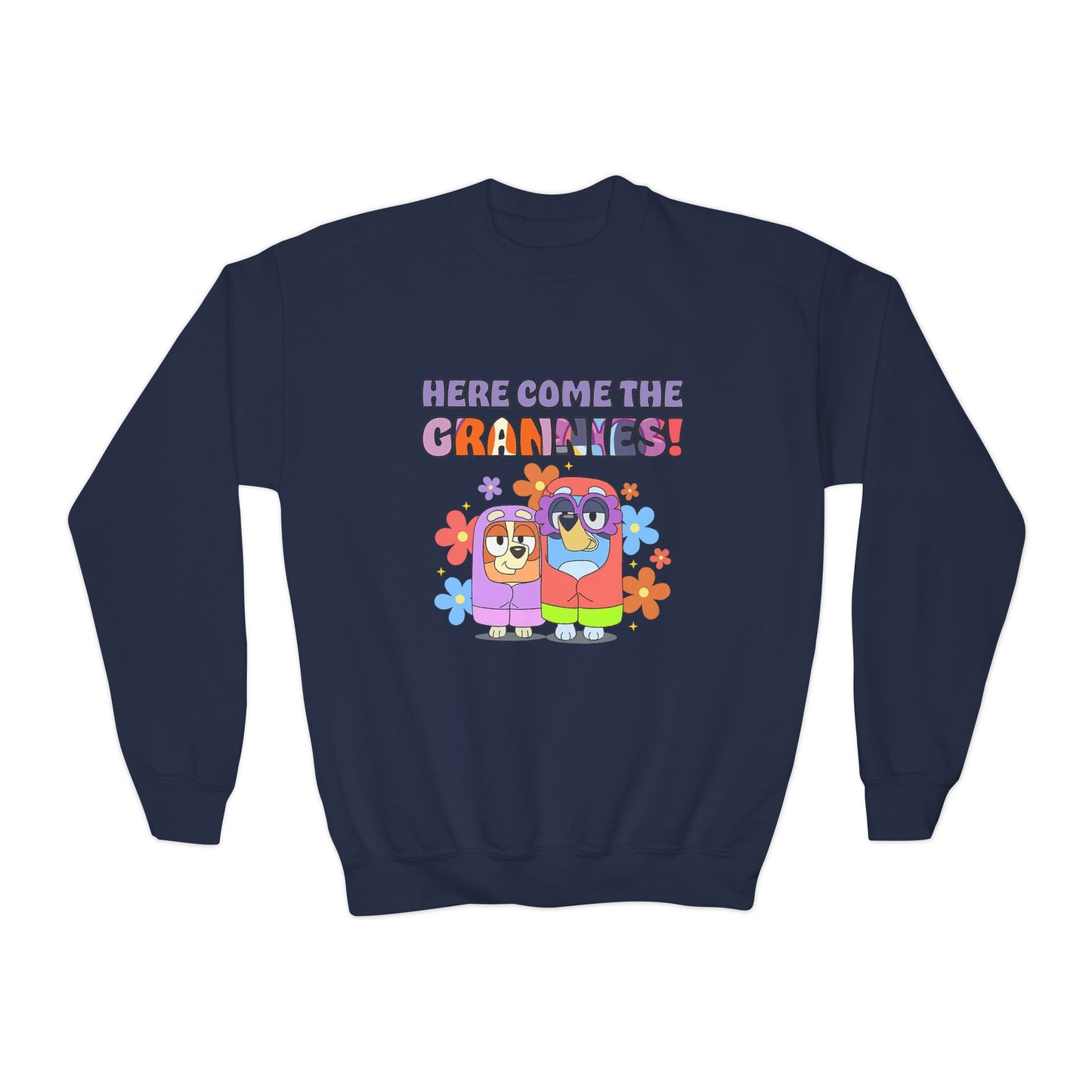 Here comes the grannies Youth Crewneck Sweatshirt