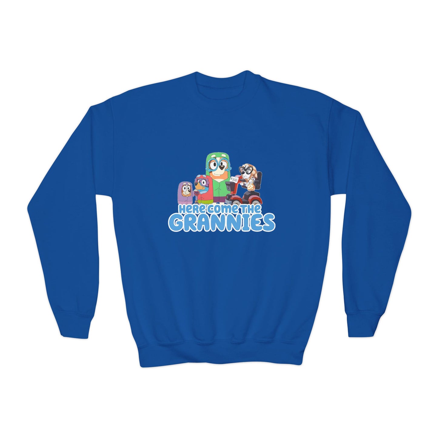 Here comes the grannies Youth Crewneck Sweatshirt