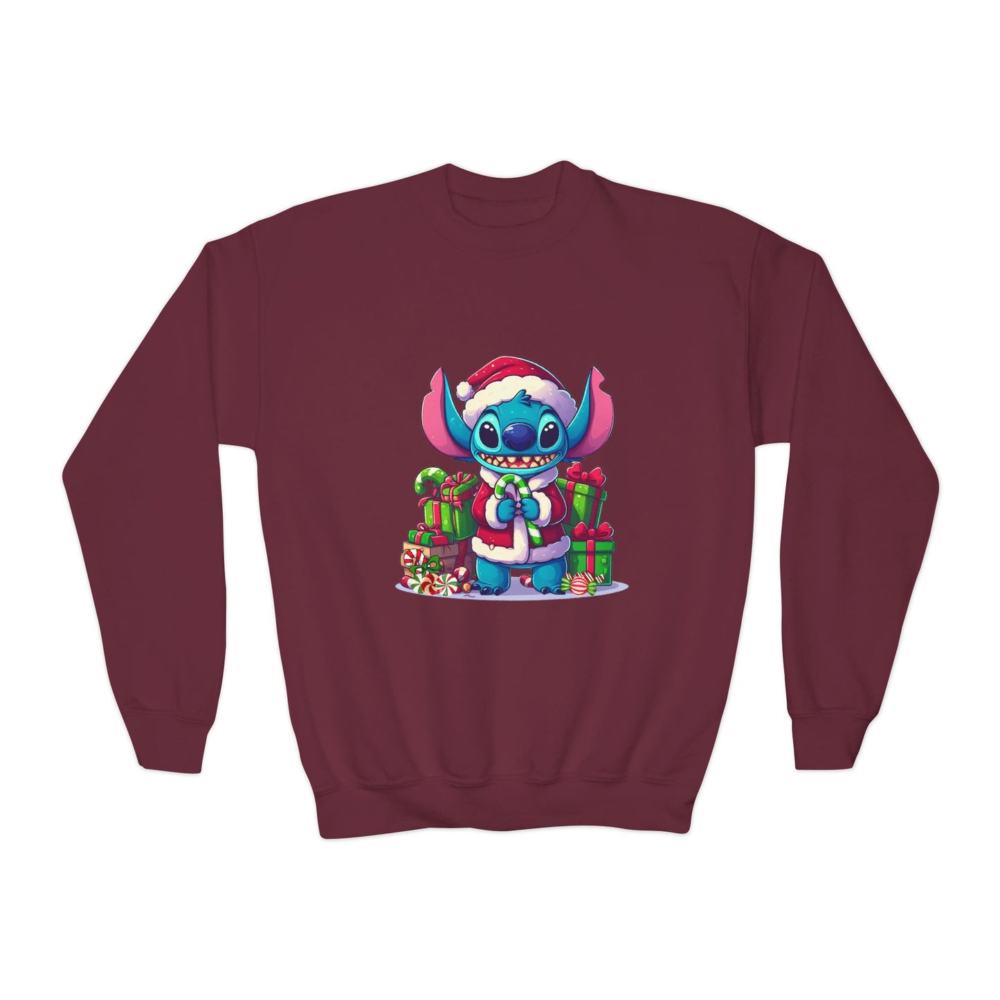Christmas-Stitch Youth Crewneck Sweatshirt